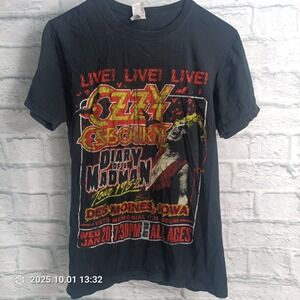 Ozzy Osbourne US Tour 1982 Diary of a Mad Man Reproduction T-shirt Small Black